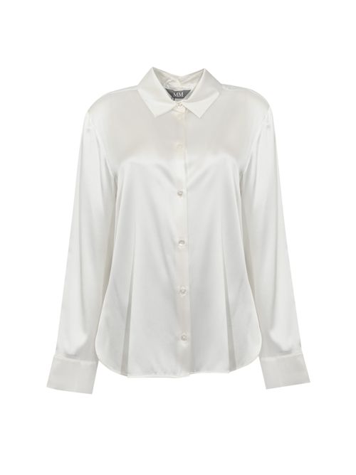 Camicia MMLQUARTO in seta stretch Bianco MM Max Mara | 2616111047600005